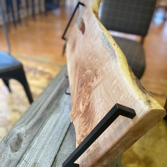 Maple live edge charcuterie cheese serving board - Picture 9 of 9